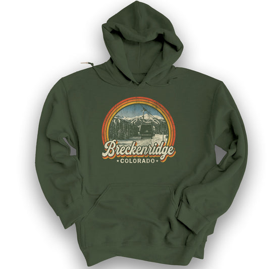 Breckenridge Retro Gondola Hoodie - Military Green
