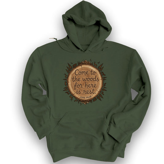 John Muir Woods Hoodie - Military Green