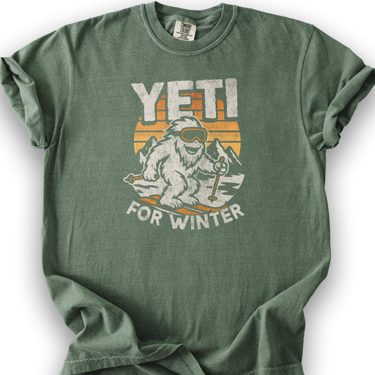 Yeti for Winter T-Shirt - Moss