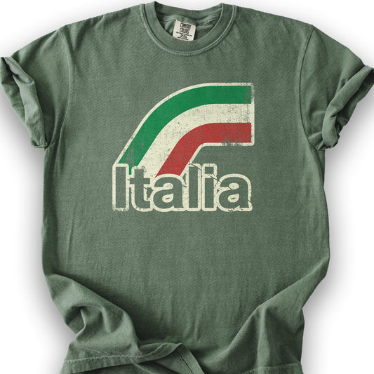 Italia Stripes T-Shirt - Moss