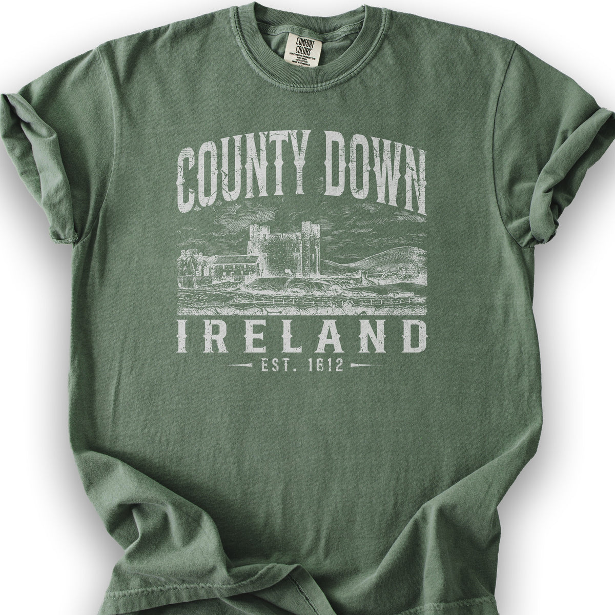 County Down Ireland T-Shirt - Moss