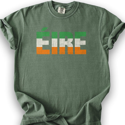 Eire Tricolor Stripe T-Shirt - Moss
