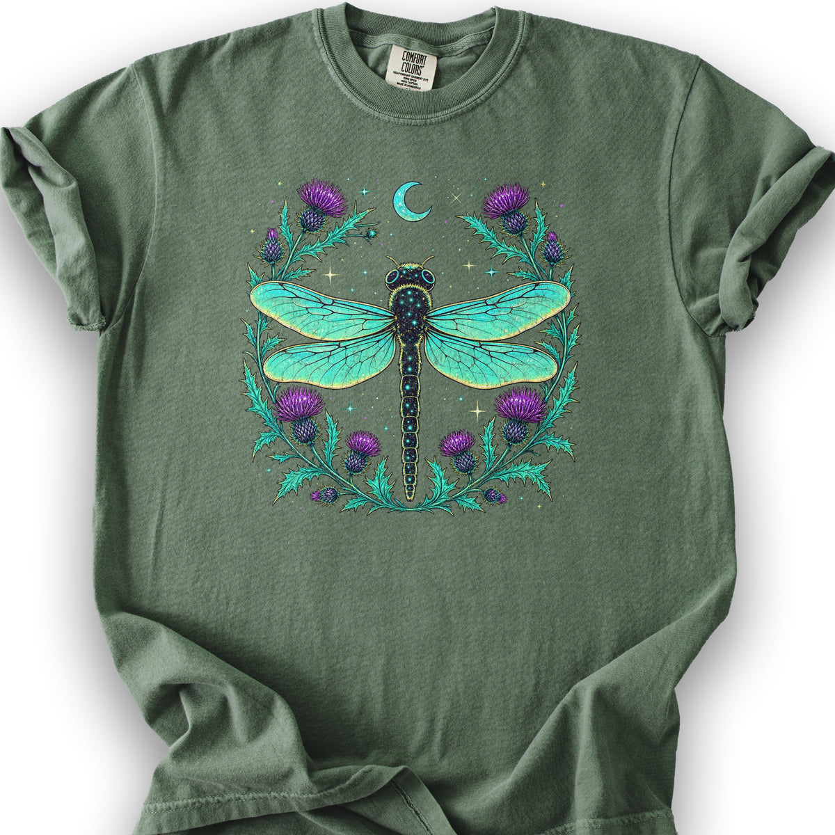 Lunar Dragonfly T-Shirt - Moss