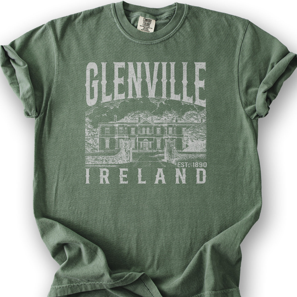 Glenville Ireland Sketch T-Shirt - Moss