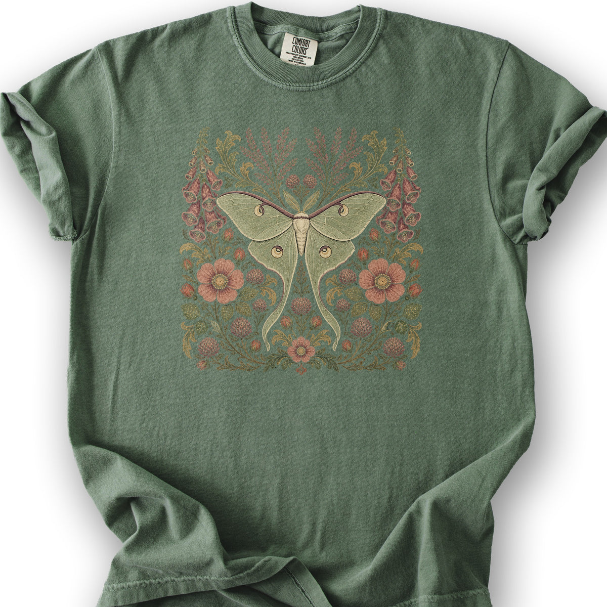 Luna Florals T-Shirt - Moss