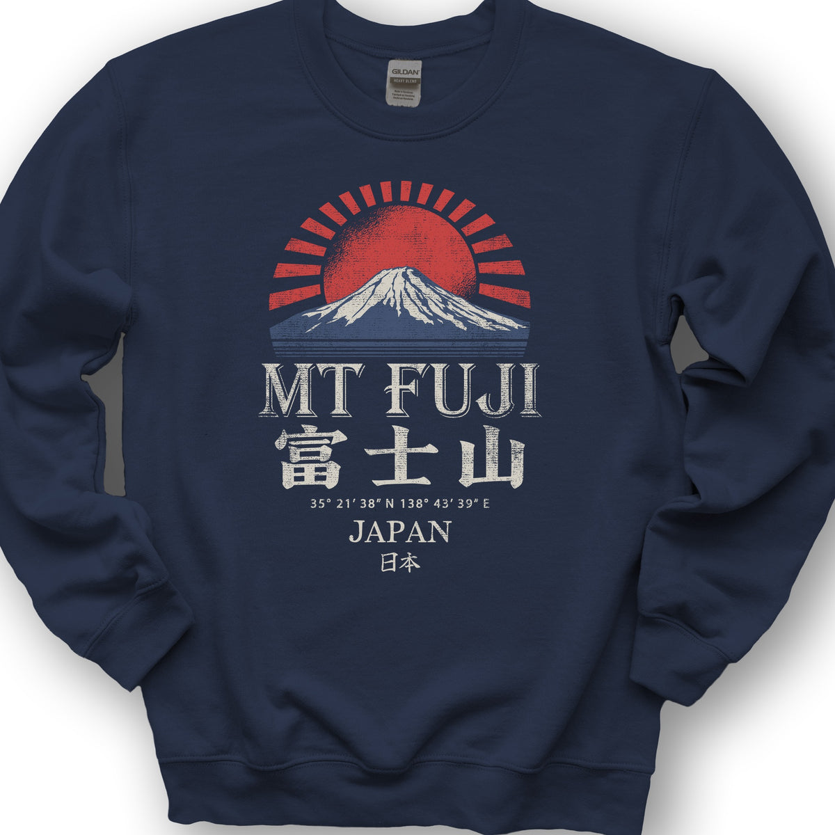 Mount Fuji Rising Sun Sweatshirt - Navy