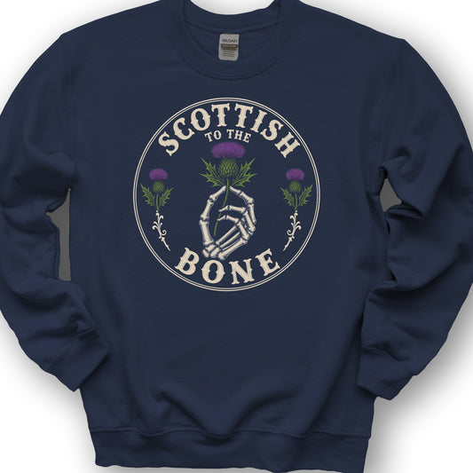 Scottish Bone Hand Sweatshirt - Navy