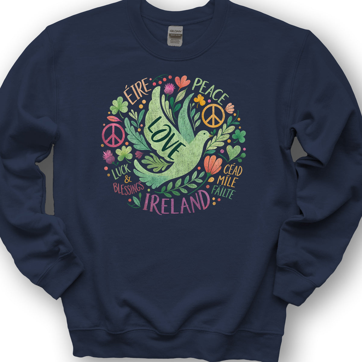 Ireland Peace Dove Sweatshirt - Navy