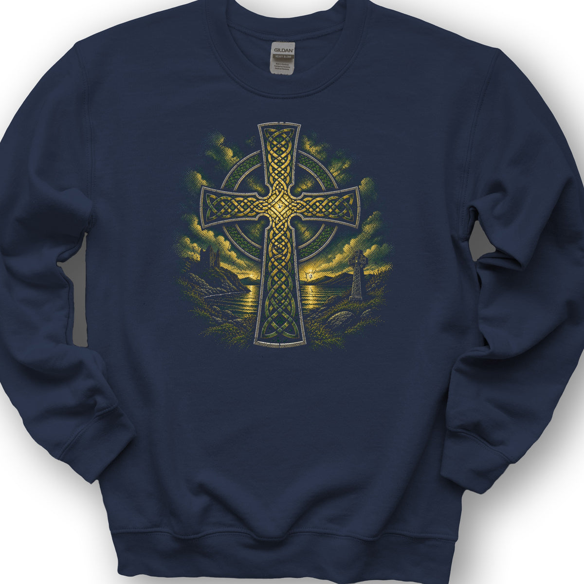 Celtic Cross Sweatshirt - Navy