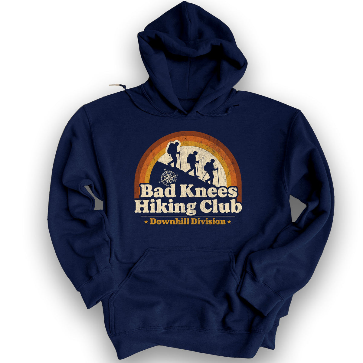 Bad Knees Hiking Club Hoodie - Navy