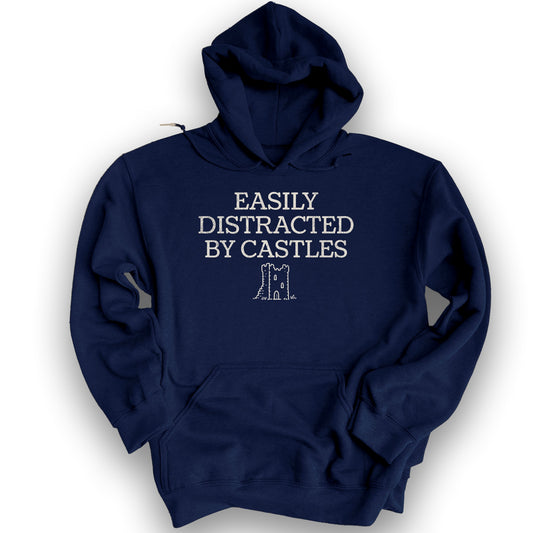 Distracted By Castles Hoodie - Navy