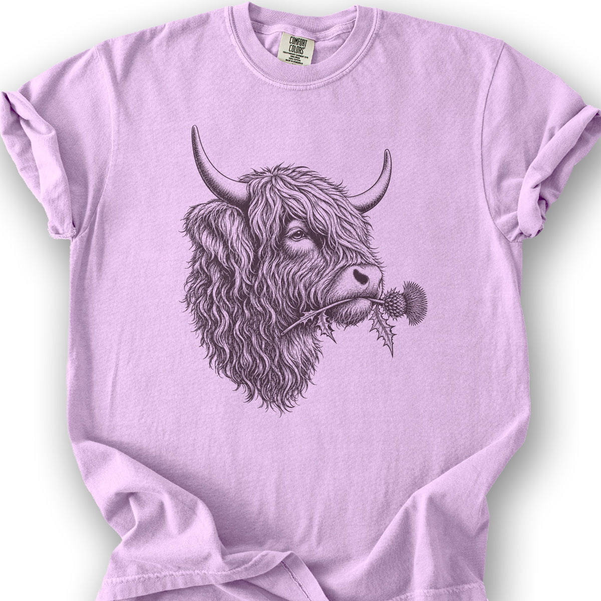 Coo With Thistle T-Shirt - Orchid
