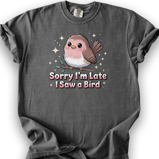 I Saw a Bird Kawaii Style T-Shirt - Pepper