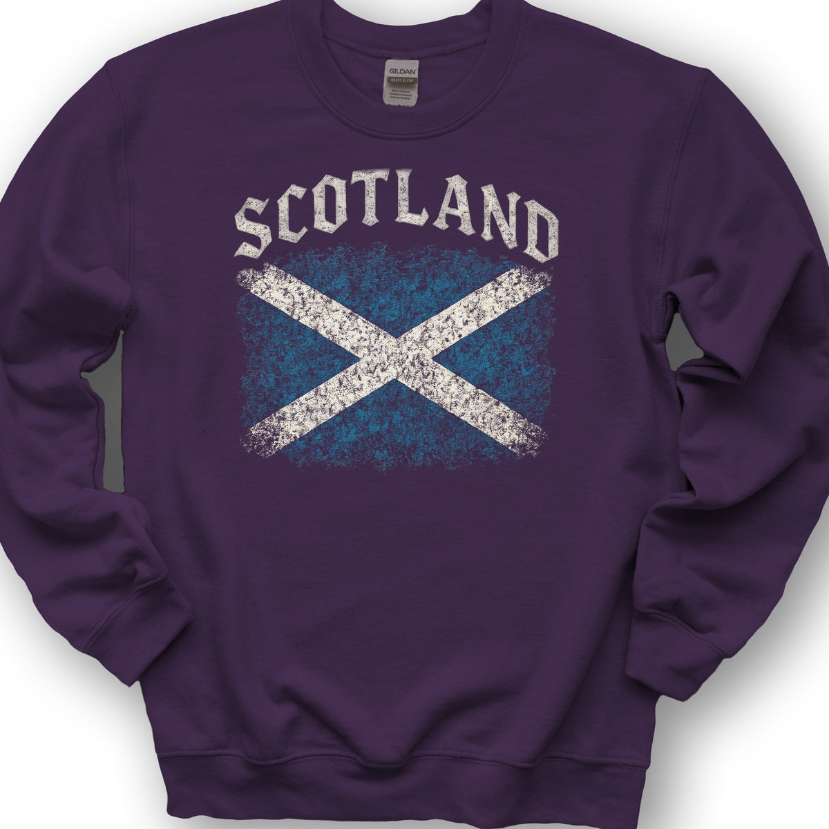 Scotland Distressed Vintage Flag Sweatshirt - Purple