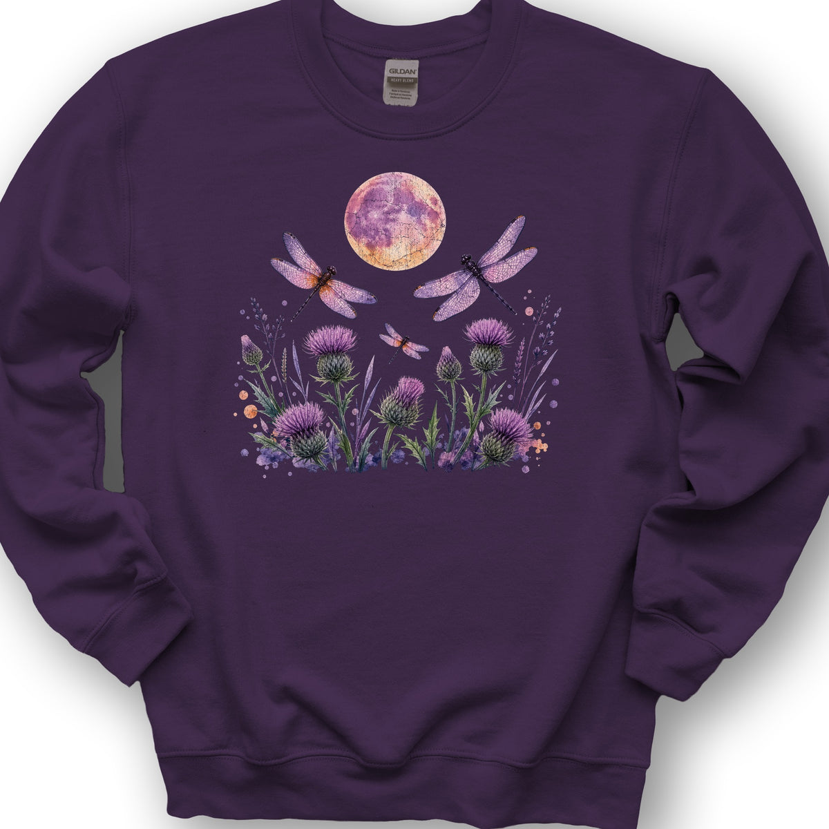 Midnight Dragonfly Sweatshirt - Purple