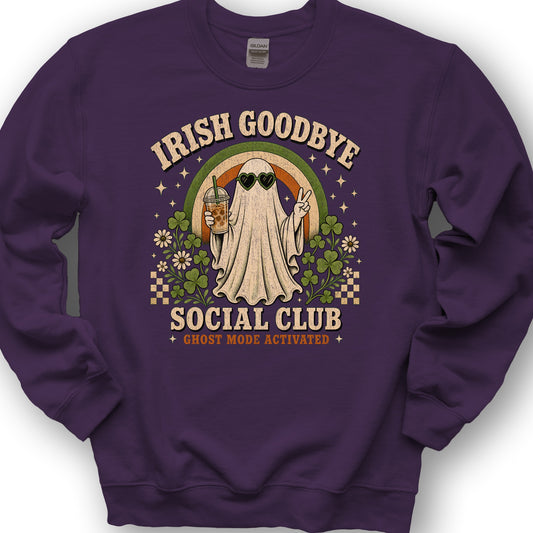 Irish Goodbye Ghost Mode Sweatshirt - Purple
