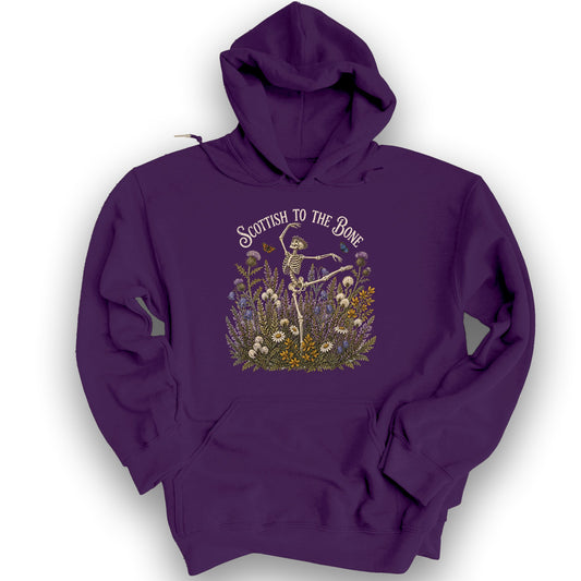 Scottish Floral Bone Hoodie - Purple