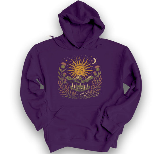 Celestial Standing Stones Hoodie - Purple