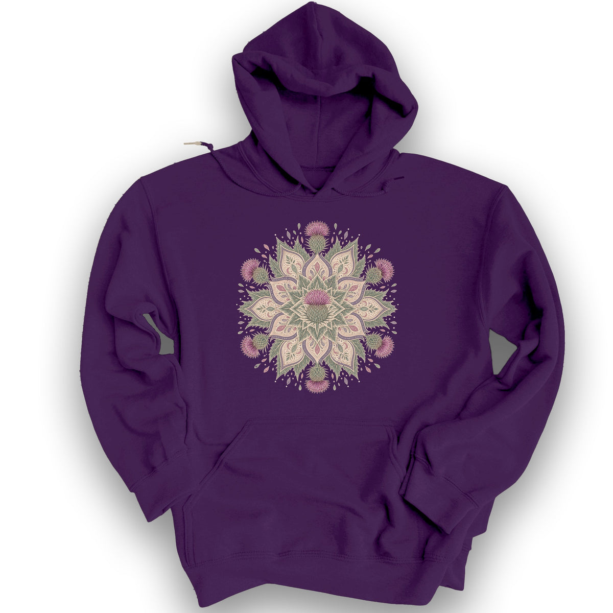 Thistle Mandala Hoodie - Purple