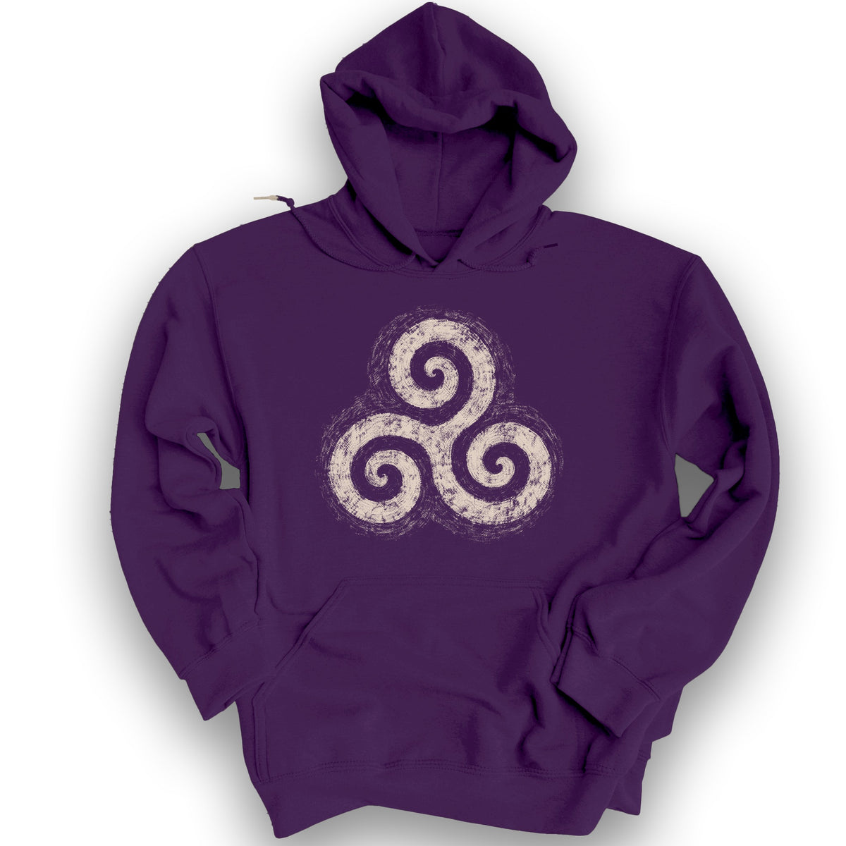 Triskele Charcoal Sketch Hoodie - Purple