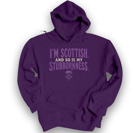 Scottish And Stubborn Hoodie - Purple
