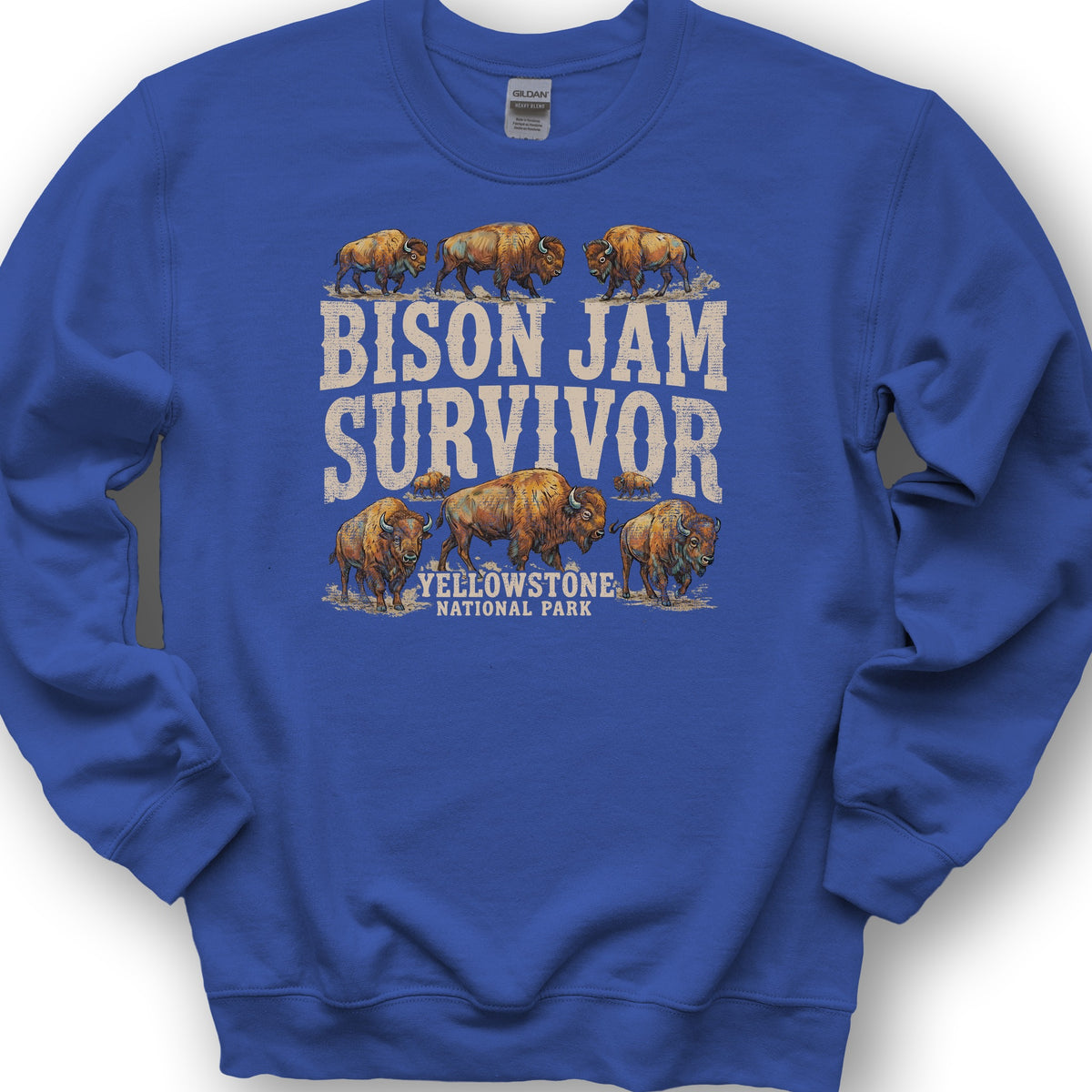 Bison Jam Survivor Sweatshirt - Royal