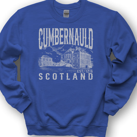 Cumbernauld Scotland Sketch Sweatshirt - Royal