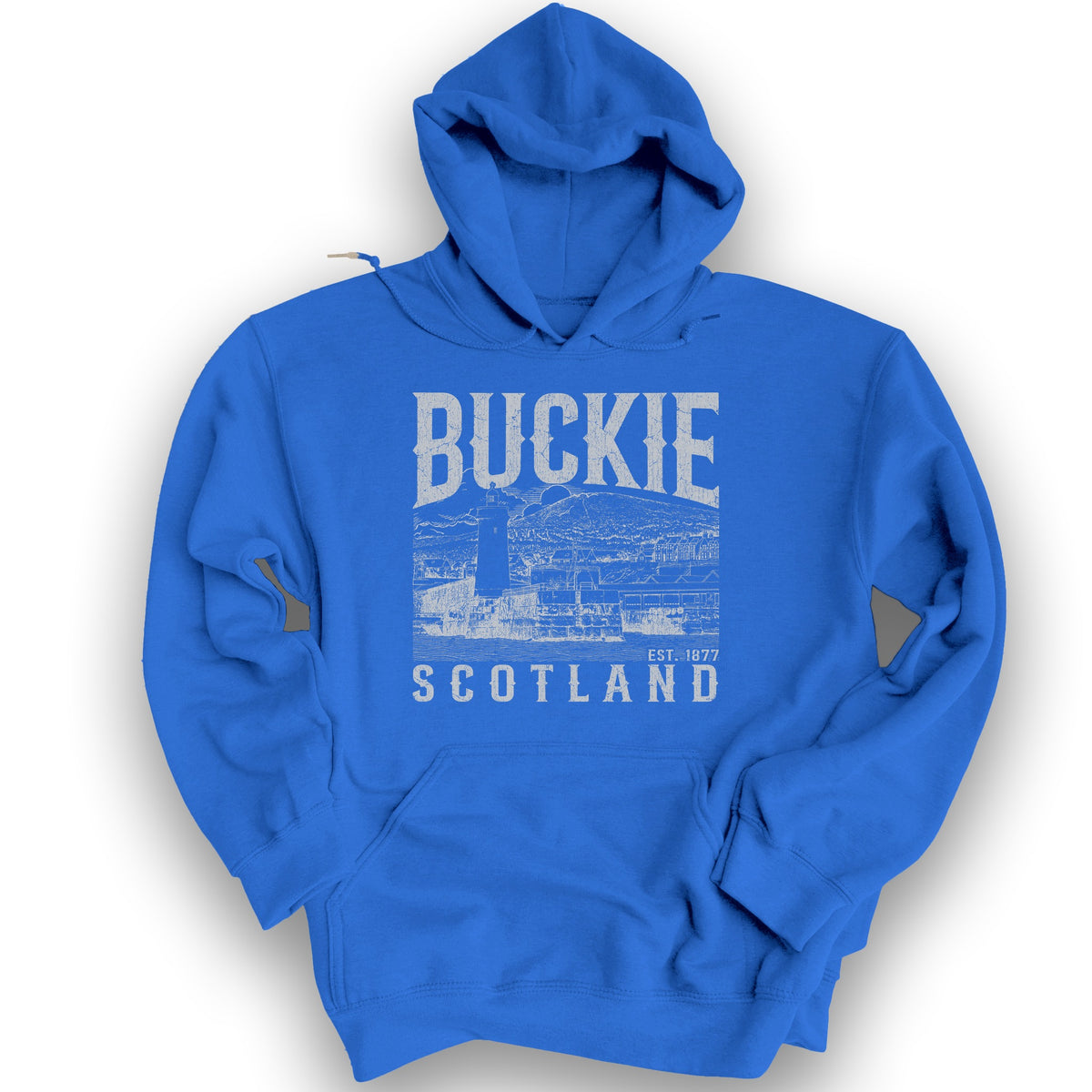 Buckie Scotland Sketch Hoodie - Royal