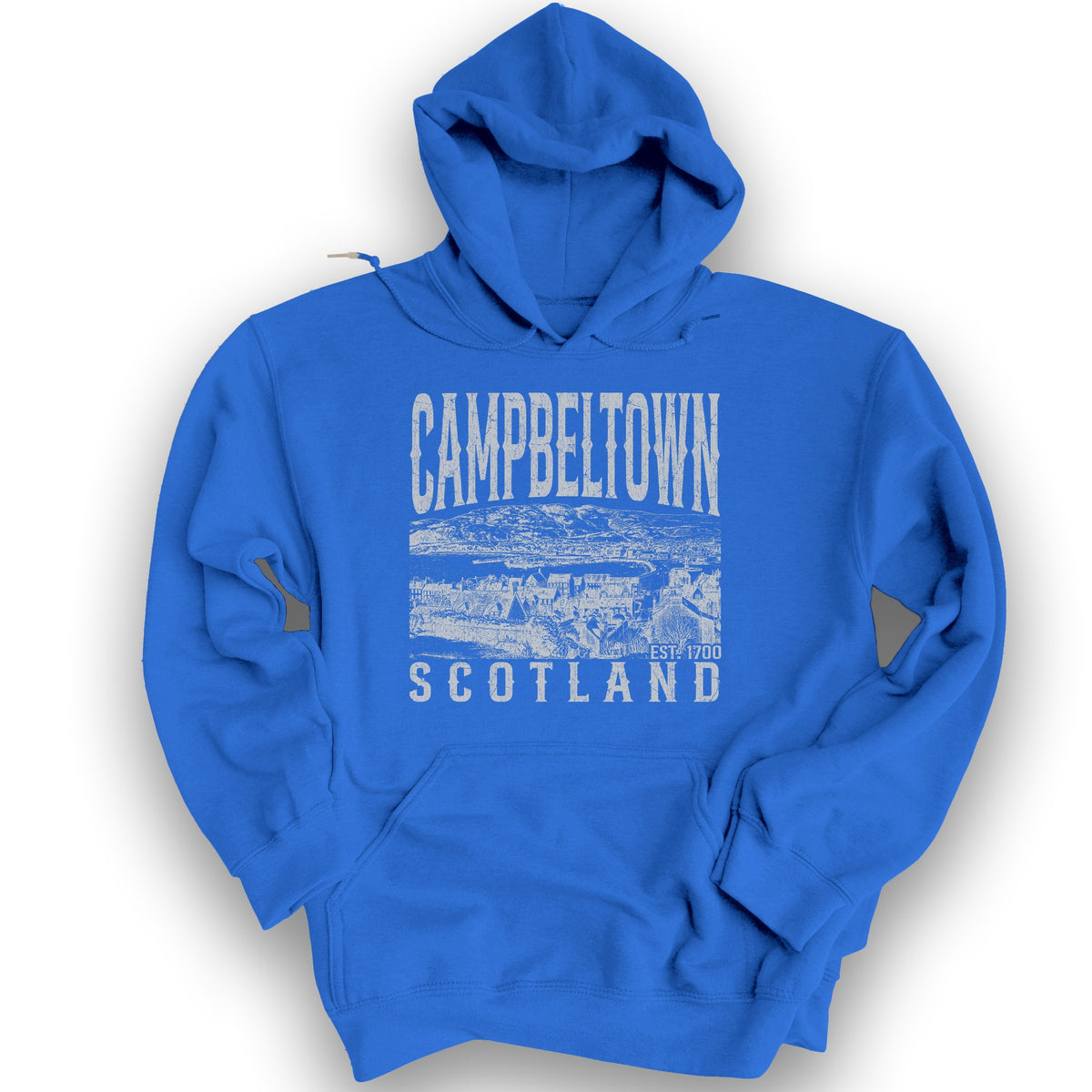 Campbeltown Scotland Sketch Hoodie - Royal