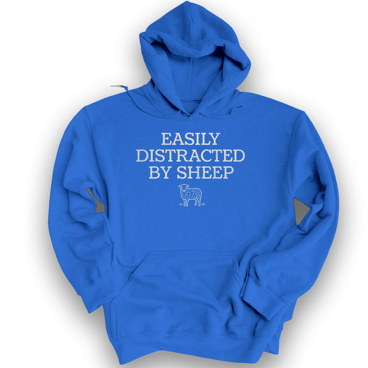 Easily Distracted By Sheep Hoodie - Royal