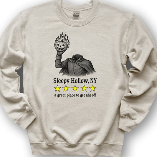 Sleepy Hollow NY "5 Star Review" Sweatshirt - Sand