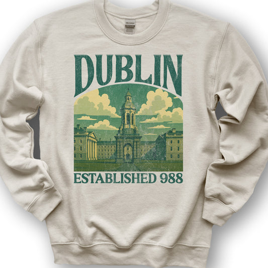 Dublin Ireland "Big and Bold" Sweatshirt - Sand