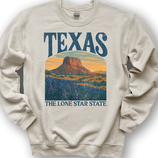 Texas Lone Star State "Big and Bold" Sweatshirt - Sand