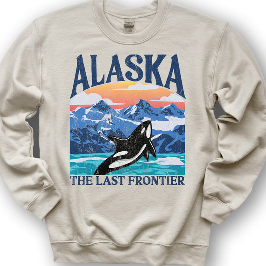 Alaska The Last Frontier "Big and Bold" Sweatshirt - Sand