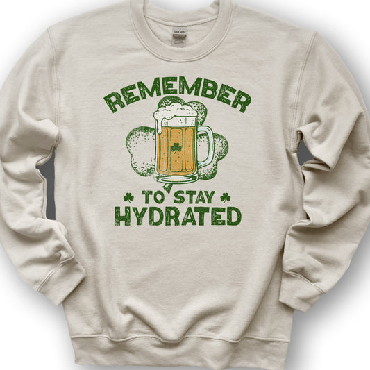 Stay Hydrated Irish Sweatshirt - Sand