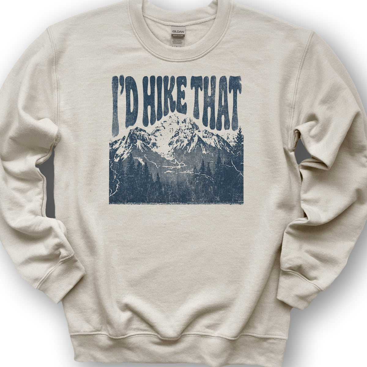 I'd Hike That Retro Sweatshirt - Sand