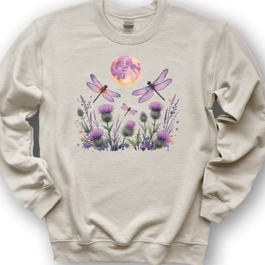 Midnight Dragonfly Sweatshirt - Sand