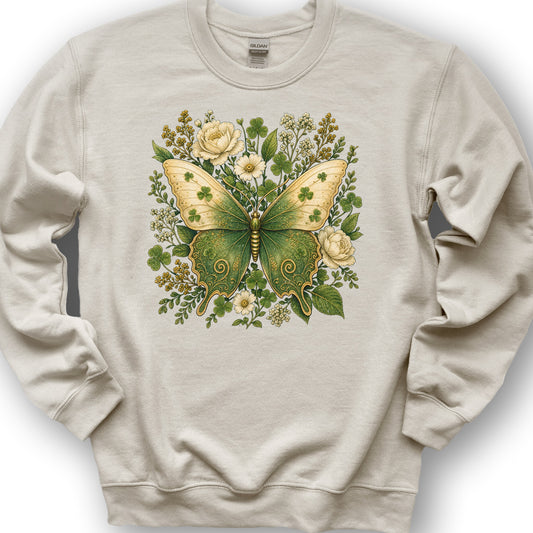 Irish Butterfly Floral Sweatshirt - Sand