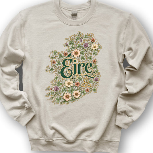 Éire Floral Map Sweatshirt - Sand