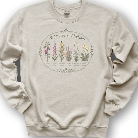 Wildflowers Of Ireland Sweatshirt - Sand