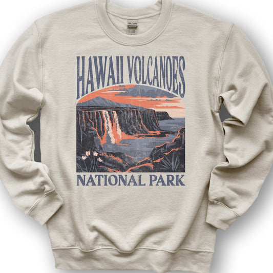 Hawaii Volcanoes National Park "Big and Bold" Sweatshirt - Sand