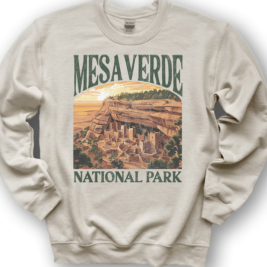 Mesa Verde National Park "Big and Bold" Sweatshirt - Sand