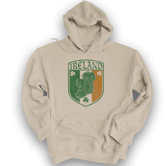 Ireland Vintage Badge Hoodie - Sand