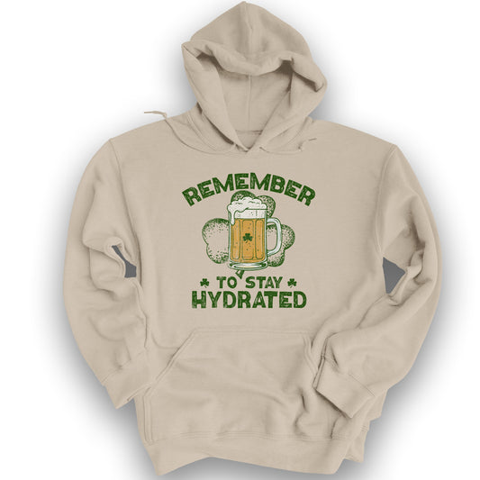 Stay Hydrated Irish Hoodie - Sand