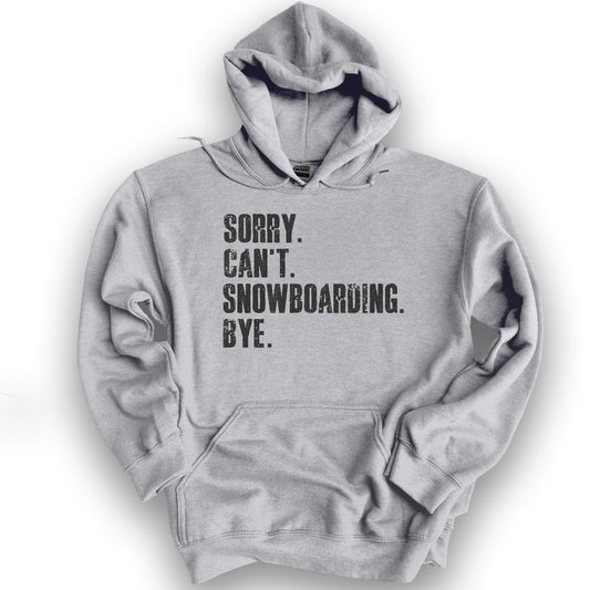 Bargain Bin Overstock! Sorry Snowboarding Hoodie - Sport Grey