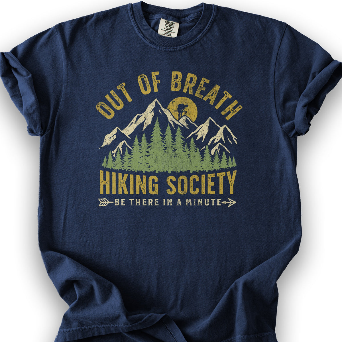 Out of Breath Hiking T-Shirt - True Navy