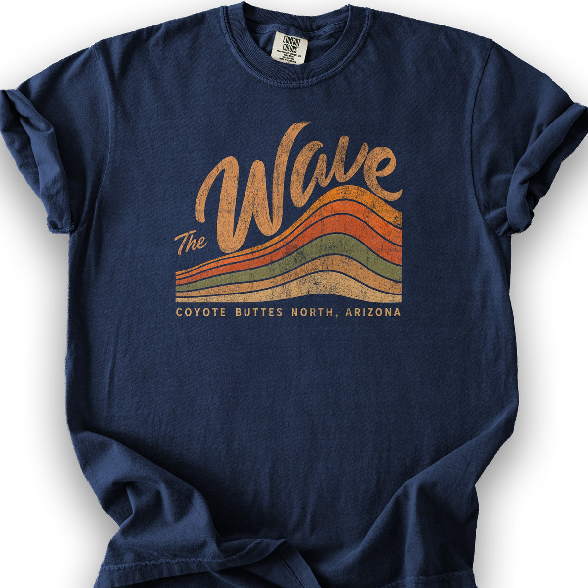 The Wave Stripes Arizona T-Shirt - True Navy