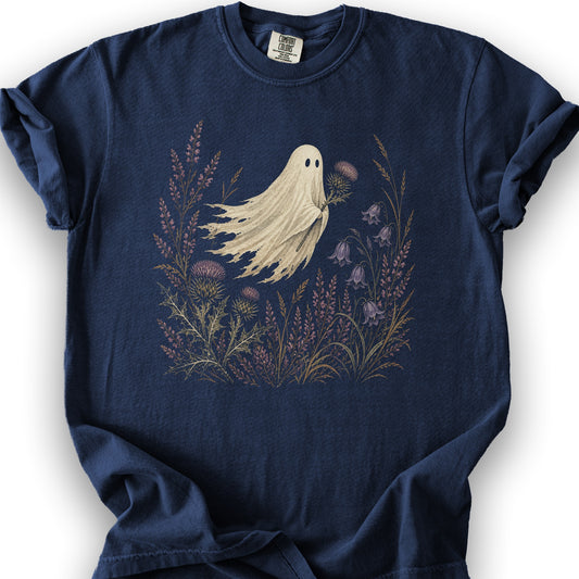 Thistle Ghost Florals T-Shirt - True Navy