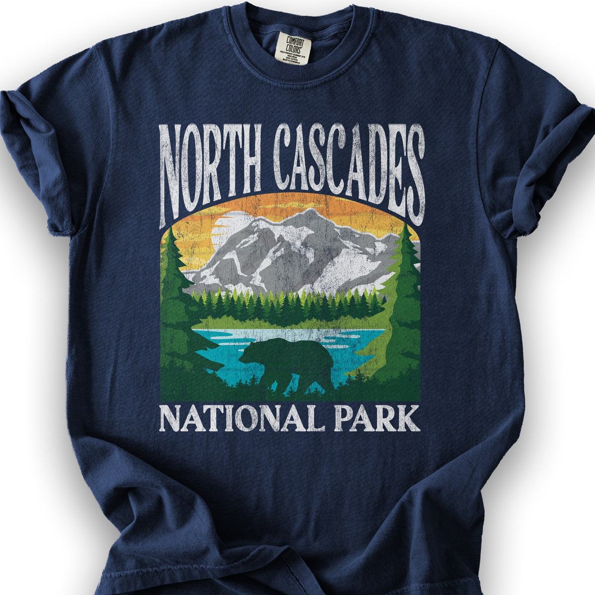 North Cascades National Park "Big and Bold" T-Shirt - True Navy