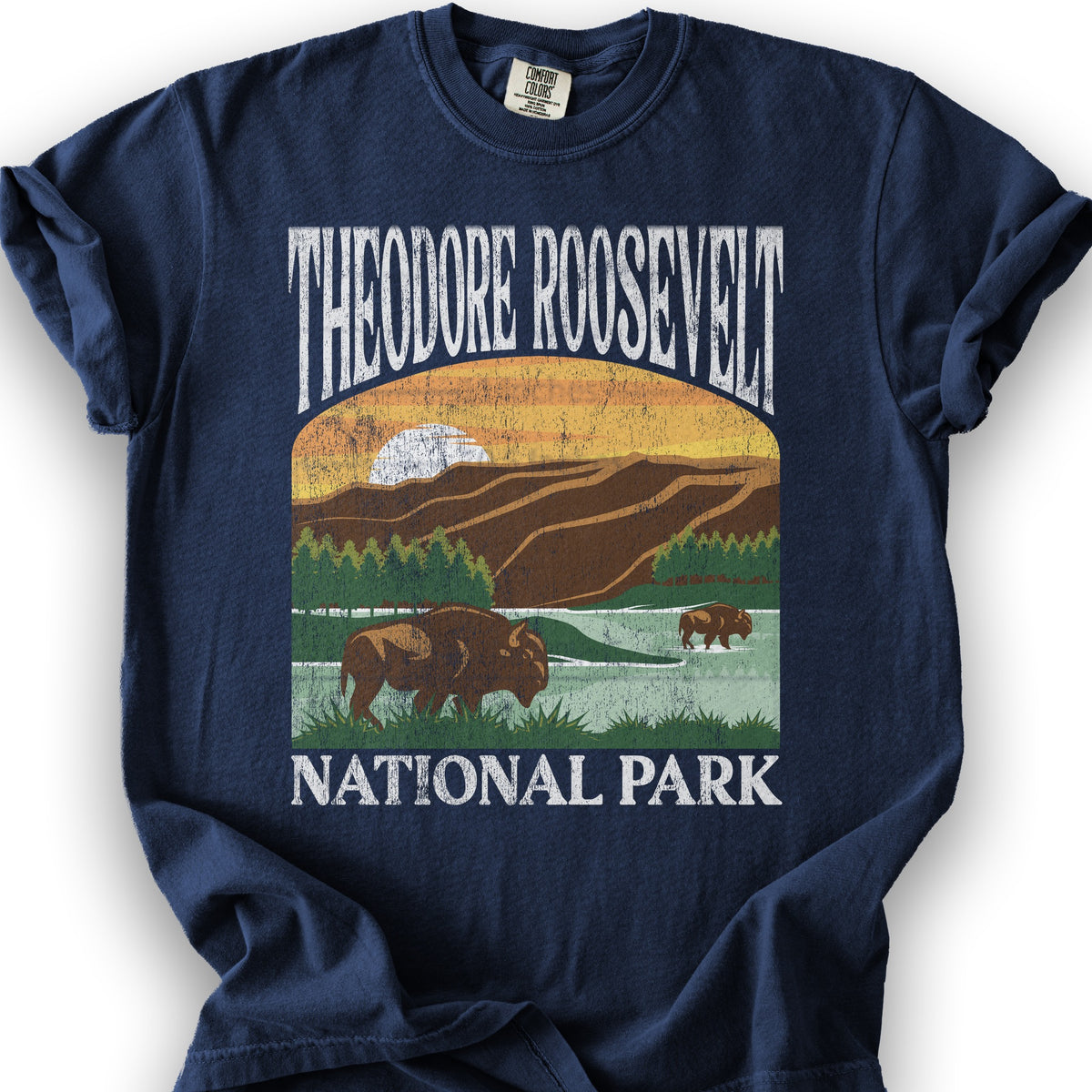 Theodore Roosevelt National Park "Big and Bold" T-Shirt - True Navy